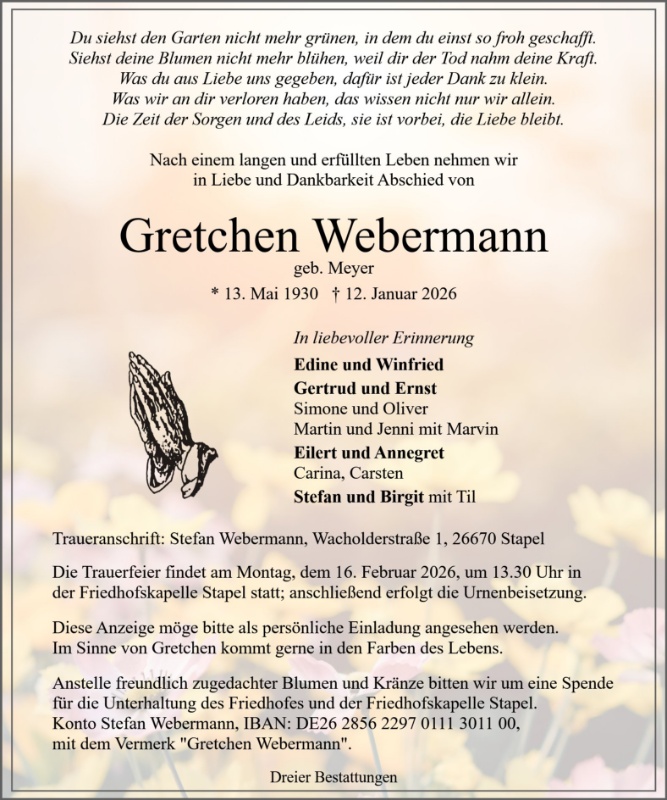 Profilbild von Gretchen Webermann